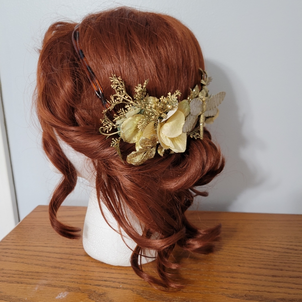 Golden Dragonfly Flower Crown - Picture 7 of 14